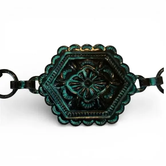 Western Patina Concho Belt - Picture 4 of 5